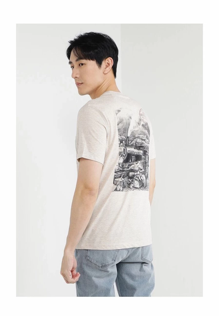 Banana Republic Men's Graphic Pocket T-Shirt - Casual Short Sleeve Cotton Tee