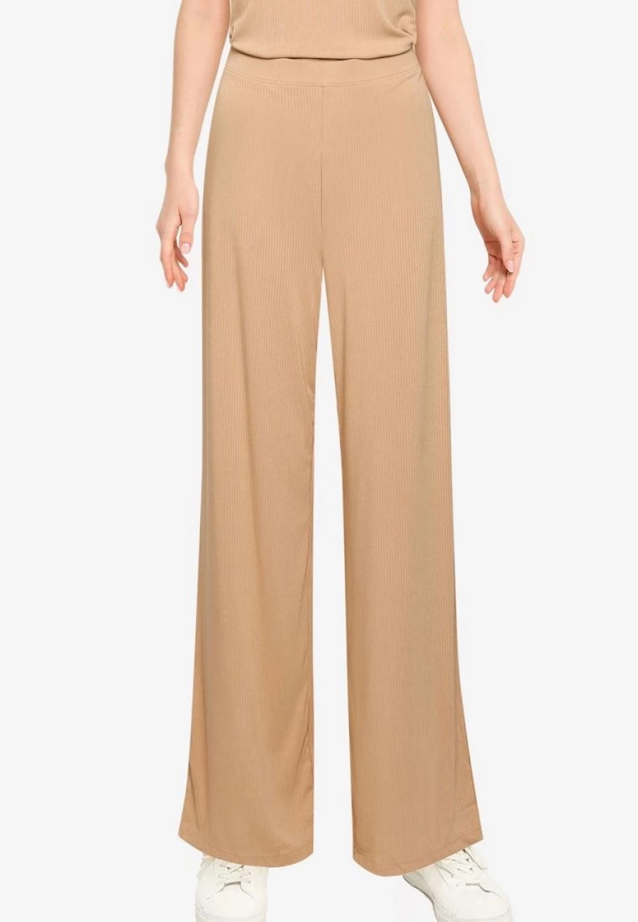 Ribbed Knit Wide Leg Pants by Banana Republic - Comfortable High-Waisted Trousers for Women