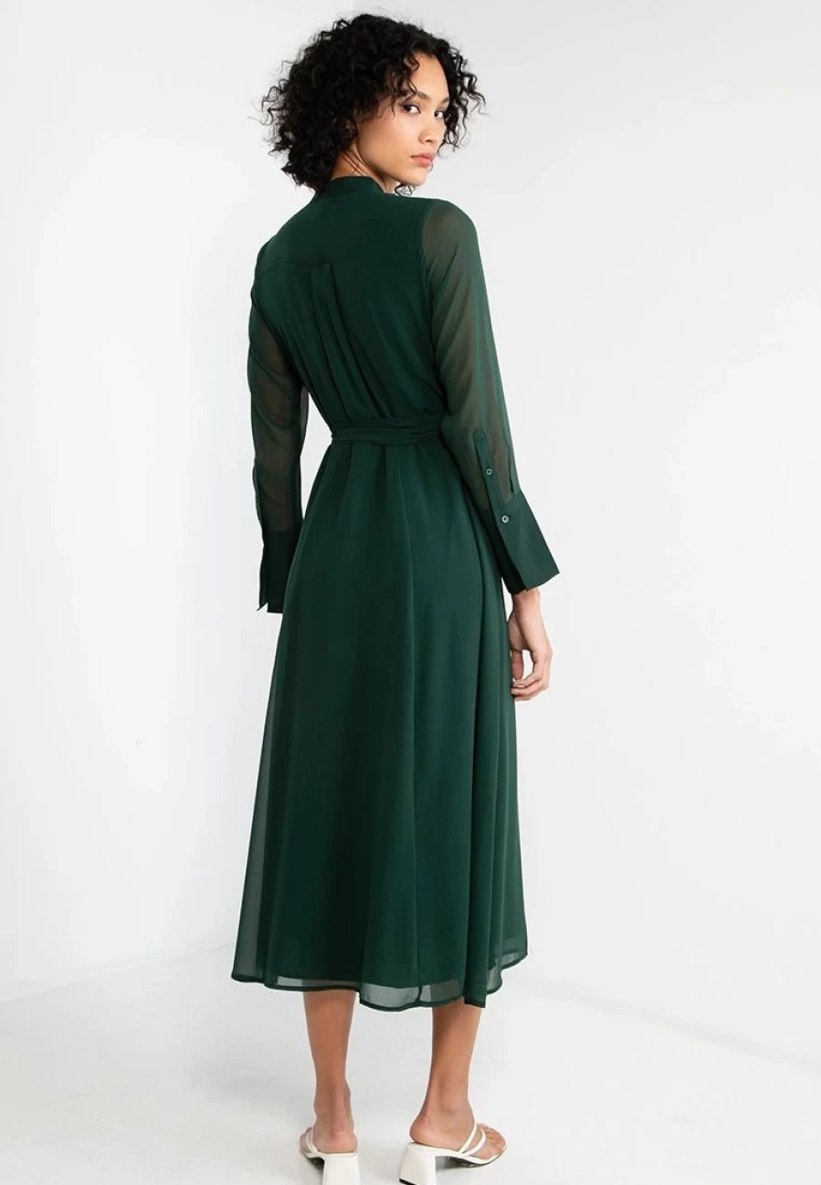 Banana Republic Pleated Midi Dress with Bodice Detail