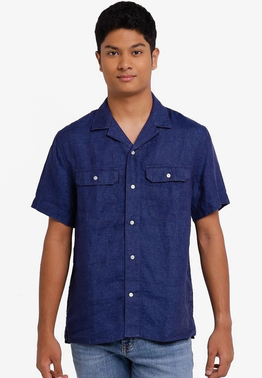 Men's Linen-Cotton Blend Resort Shirt by Banana Republic - Lightweight Summer Casual Wear