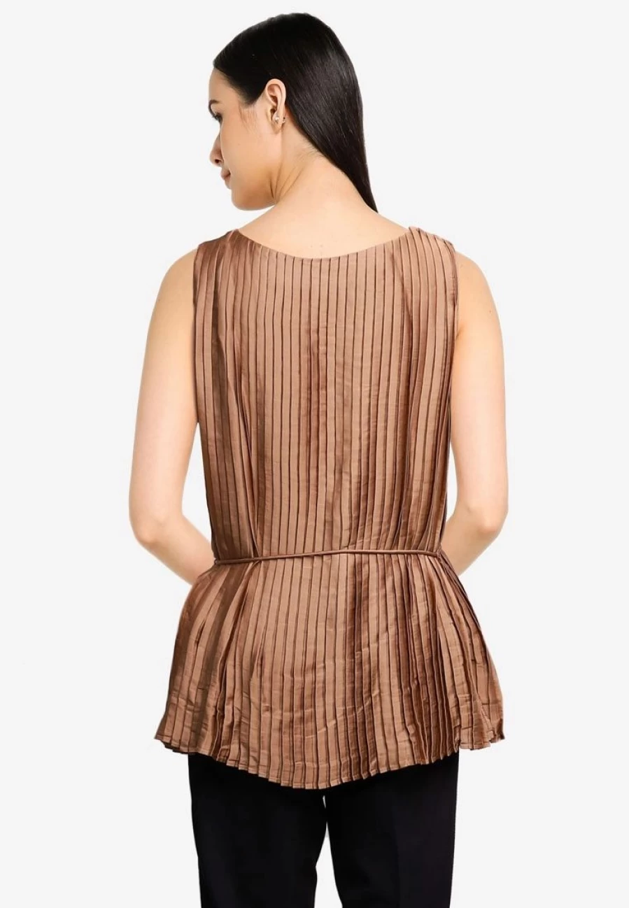 "Banana Republic Women's Belted Pleated Blouse - Stylish Casual Top"