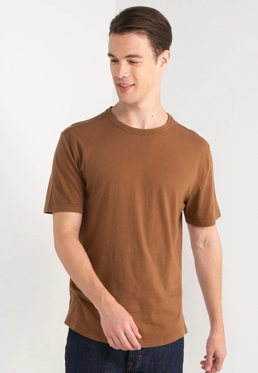 Organic Cotton Soft Wash Curved Hem T-Shirt – Relaxed Fit Casual Tee