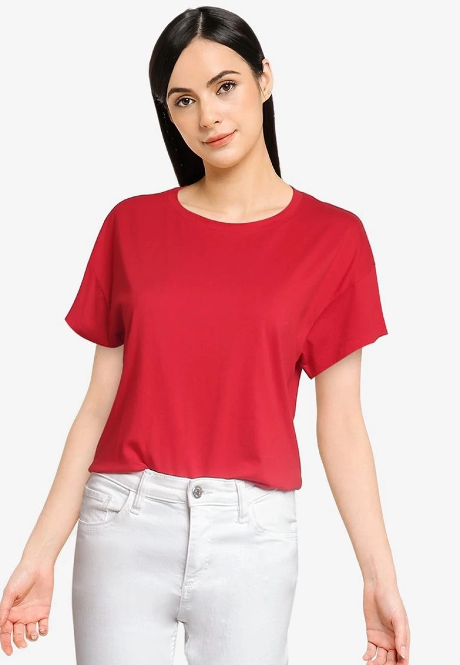 Banana Republic Supima Cotton Boxy Cropped Tee for Women - Soft Relaxed Fit Short Sleeve Top