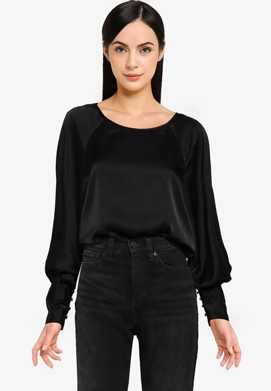 Banana Republic V-Neck Long Sleeve Tie Back Blouse Top for Women