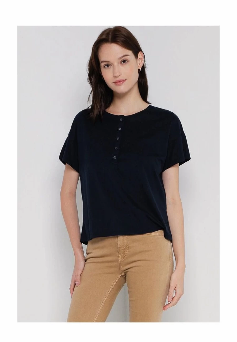 Men's Short Sleeve Supima Cotton Boxy Fit Henley Shirt by Banana Republic
