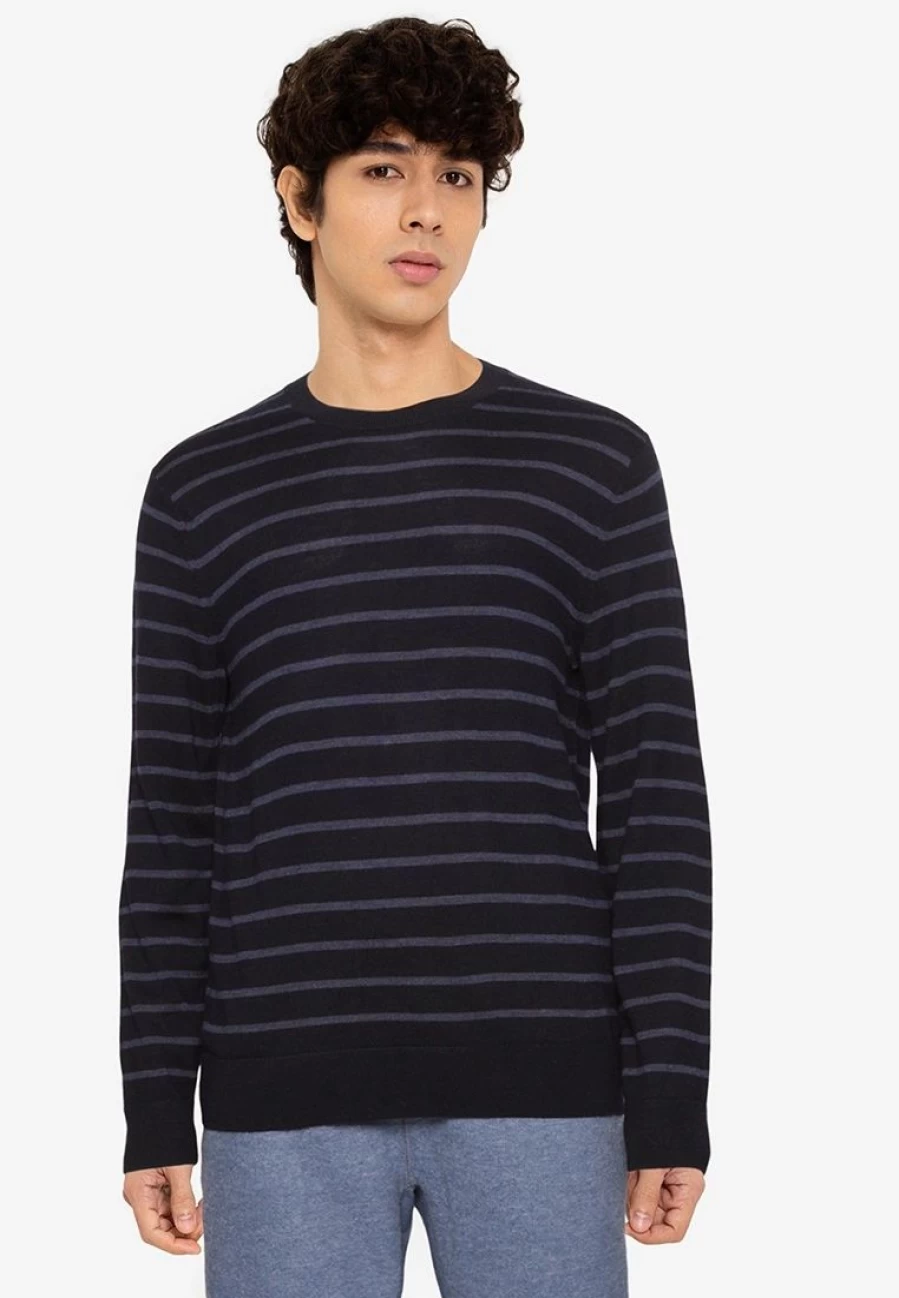 Premium Italian Merino Wool Crewneck Sweater for Men - Soft & Comfortable Knit Pullover