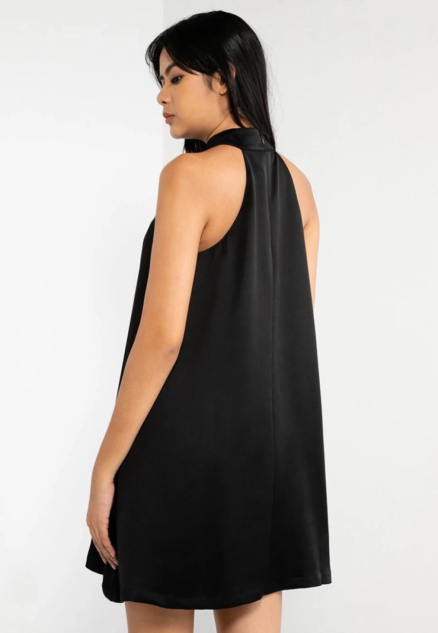 Banana Republic Lili Satin Mini Dress - Women's Elegant Short Sleeve Party Gown