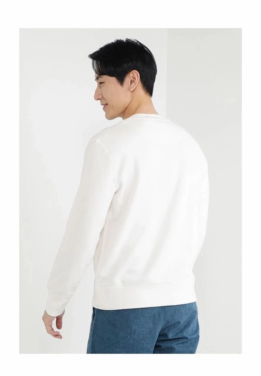 Banana Republic Men's Brushed Waffle-Knit Crewneck Sweatshirt - Soft Casual Pullover