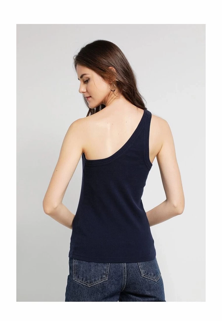 Banana Republic One-Shoulder Ribbed Cotton Top for Women
