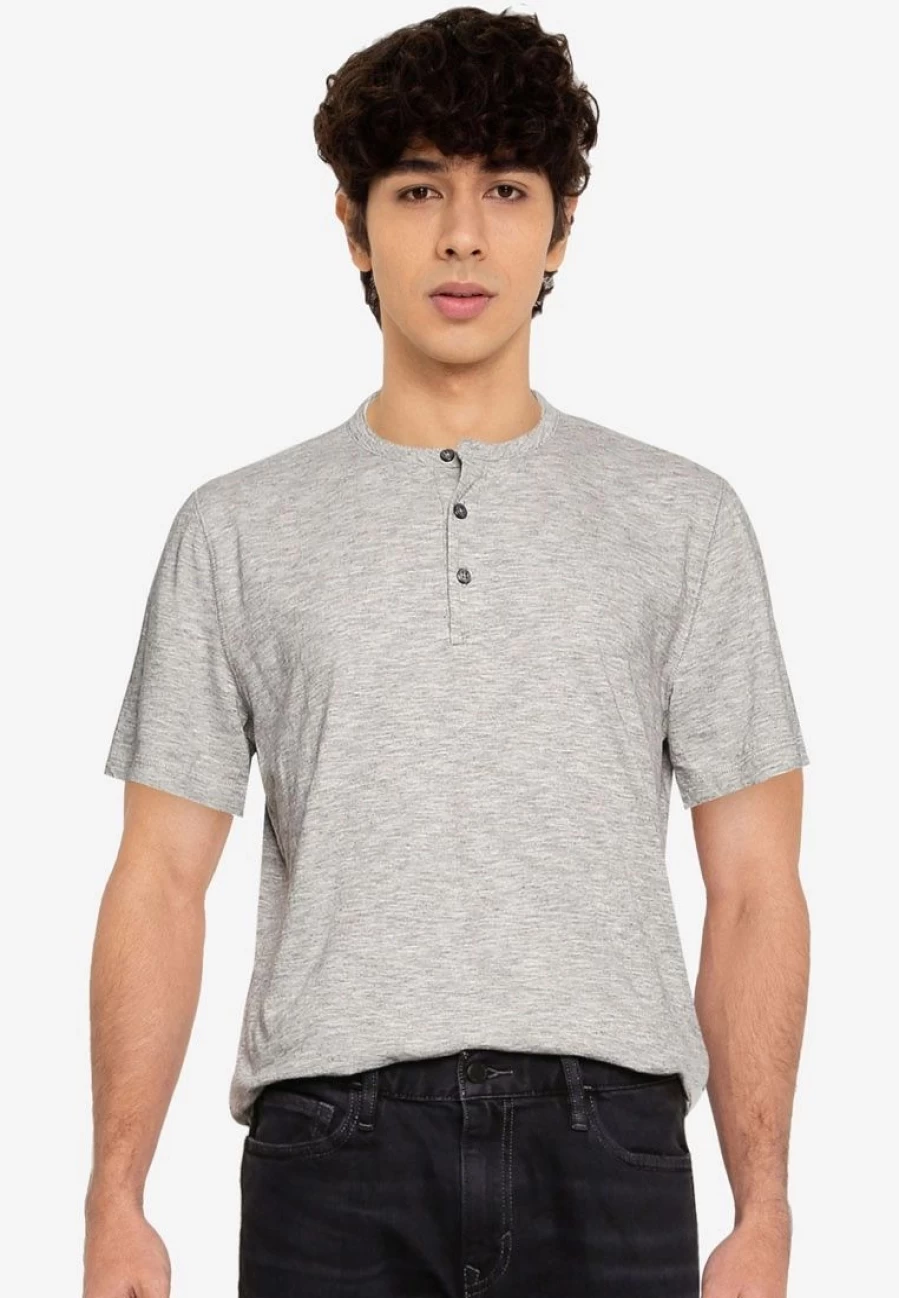 Organic Cotton Slub Henley T-Shirt – Relaxed Fit Casual Tee