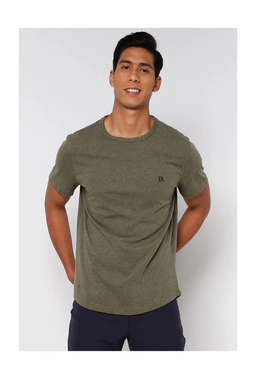Banana Republic Organic Cotton Softwash Curved Hem T-Shirt with Logo Detail