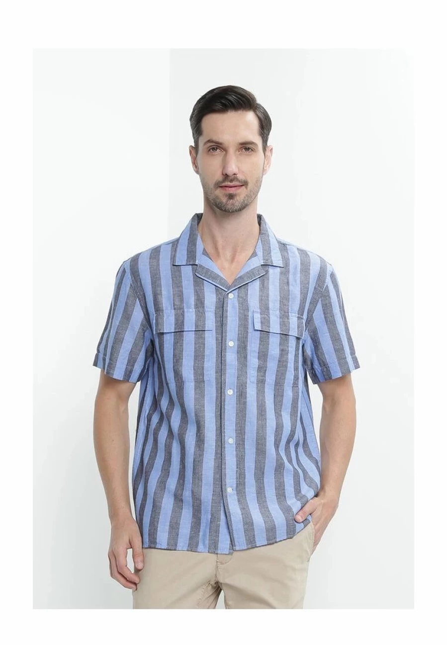 Banana Republic Men's Striped Linen Shirt for Summer Resort Wear