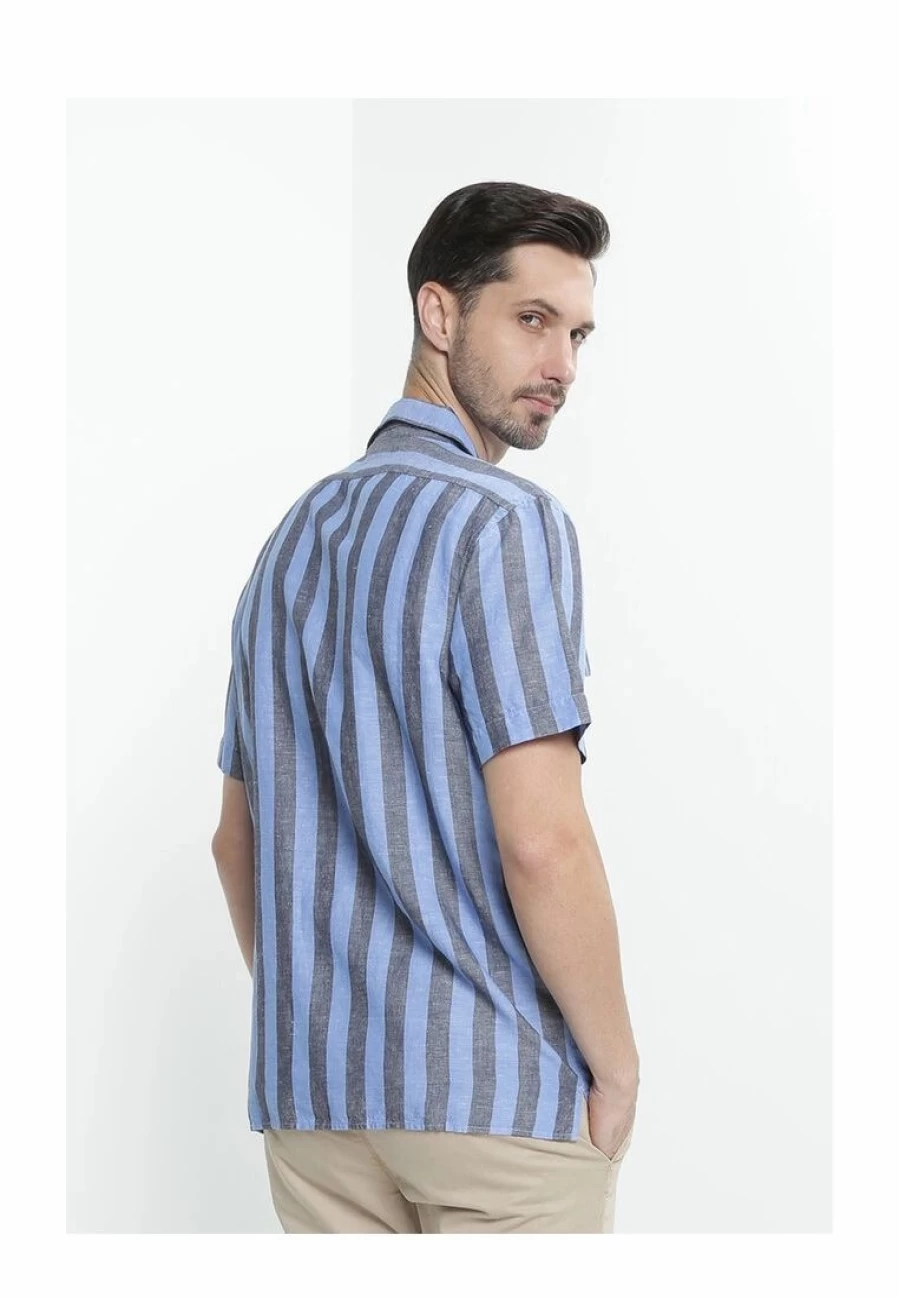 Banana Republic Men's Striped Linen Shirt for Summer Resort Wear