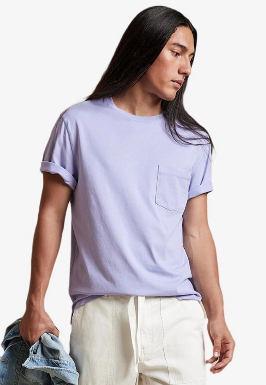 Banana Republic Garment-Dyed Pocket Crewneck T-Shirt for Men - Soft Cotton Essential Top