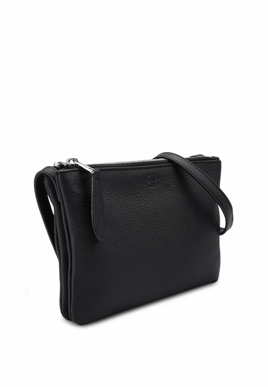 Premium Leather Crossbody Bag with Double Pouch - Stylish & Functional Sling Bag for Everyday Use