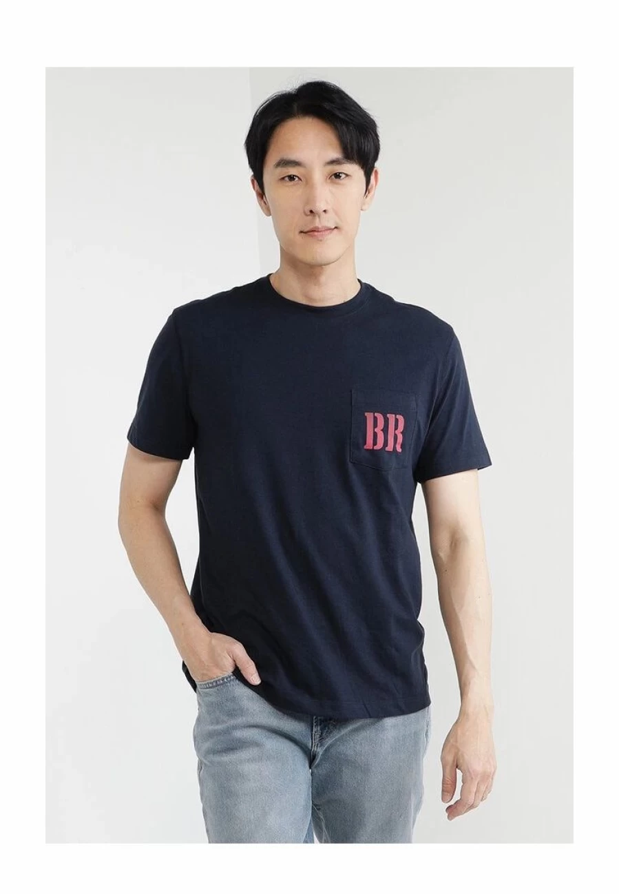 Banana Republic Men's Graphic Pocket T-Shirt - Casual Short Sleeve Cotton Tee
