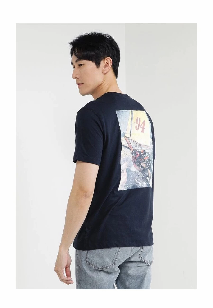 Banana Republic Men's Graphic Pocket T-Shirt - Casual Short Sleeve Cotton Tee