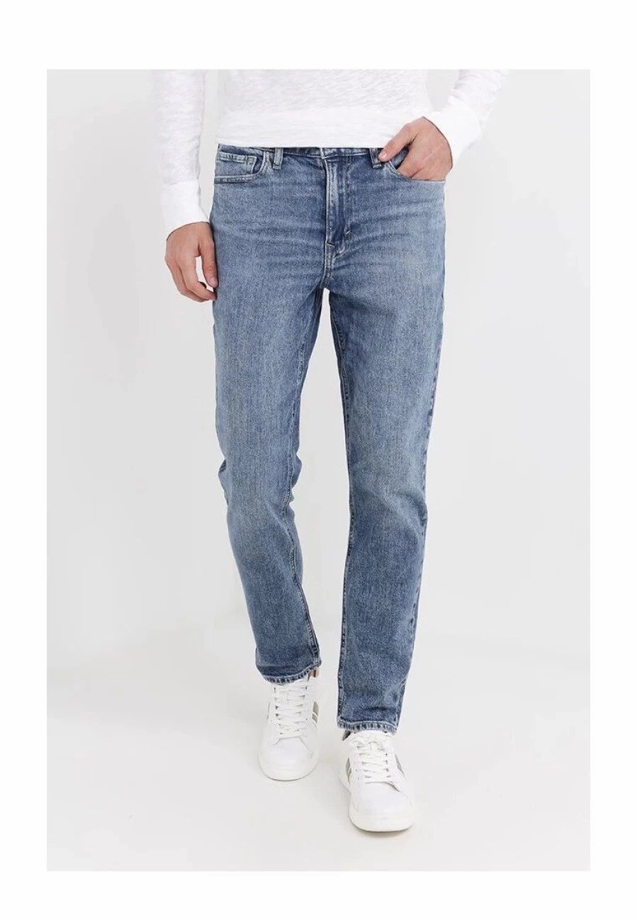 Slim Fit Vintage Wash Organic Denim Jeans for Men – Classic Indigo Blue