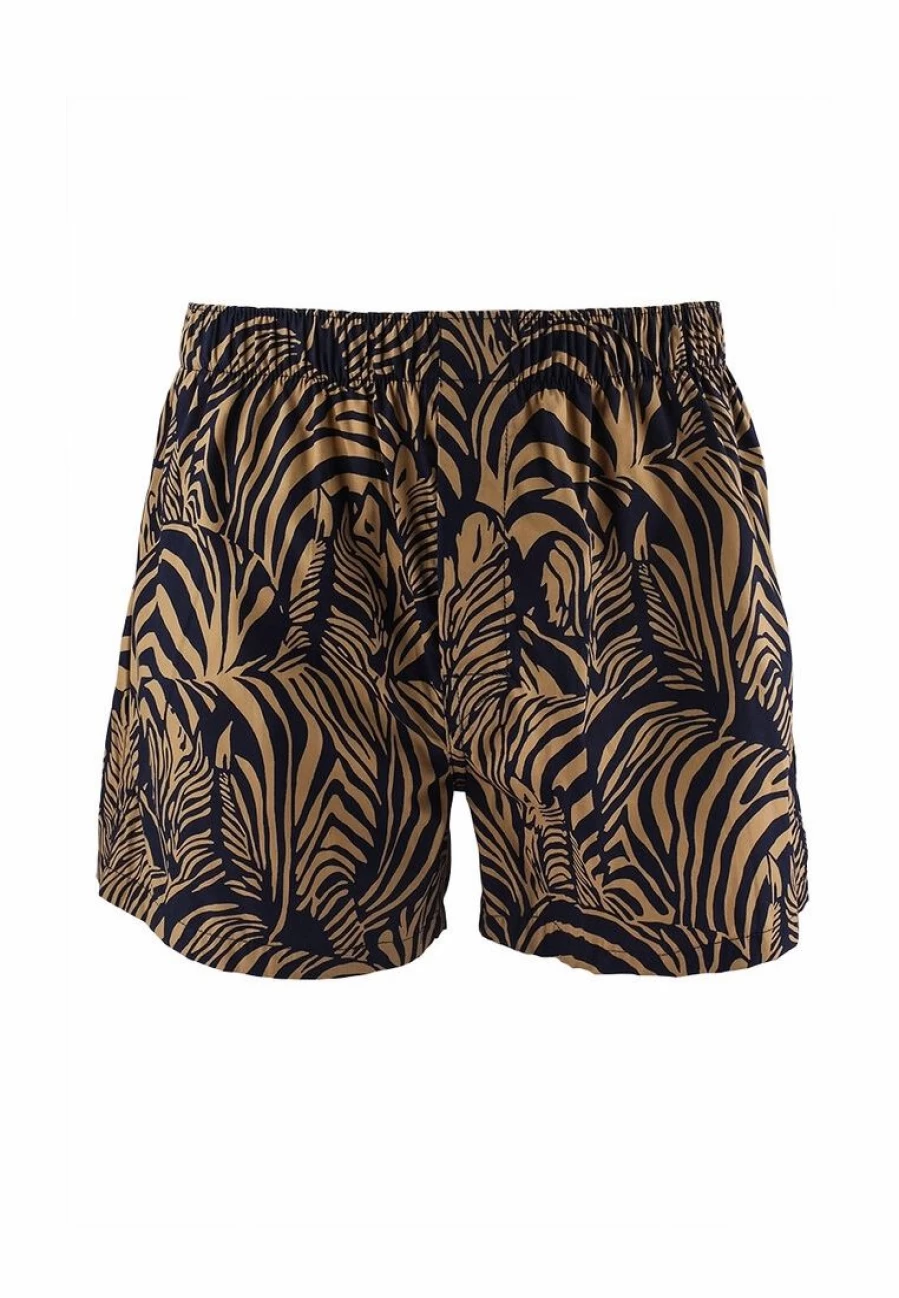 Men's Zebra Print Boxer Briefs - Soft Cotton Underwear - Animal Pattern Design
