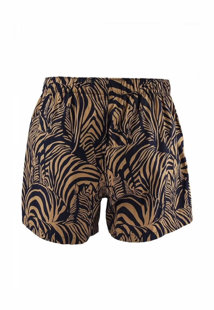 Men's Zebra Print Boxer Briefs - Soft Cotton Underwear - Animal Pattern Design