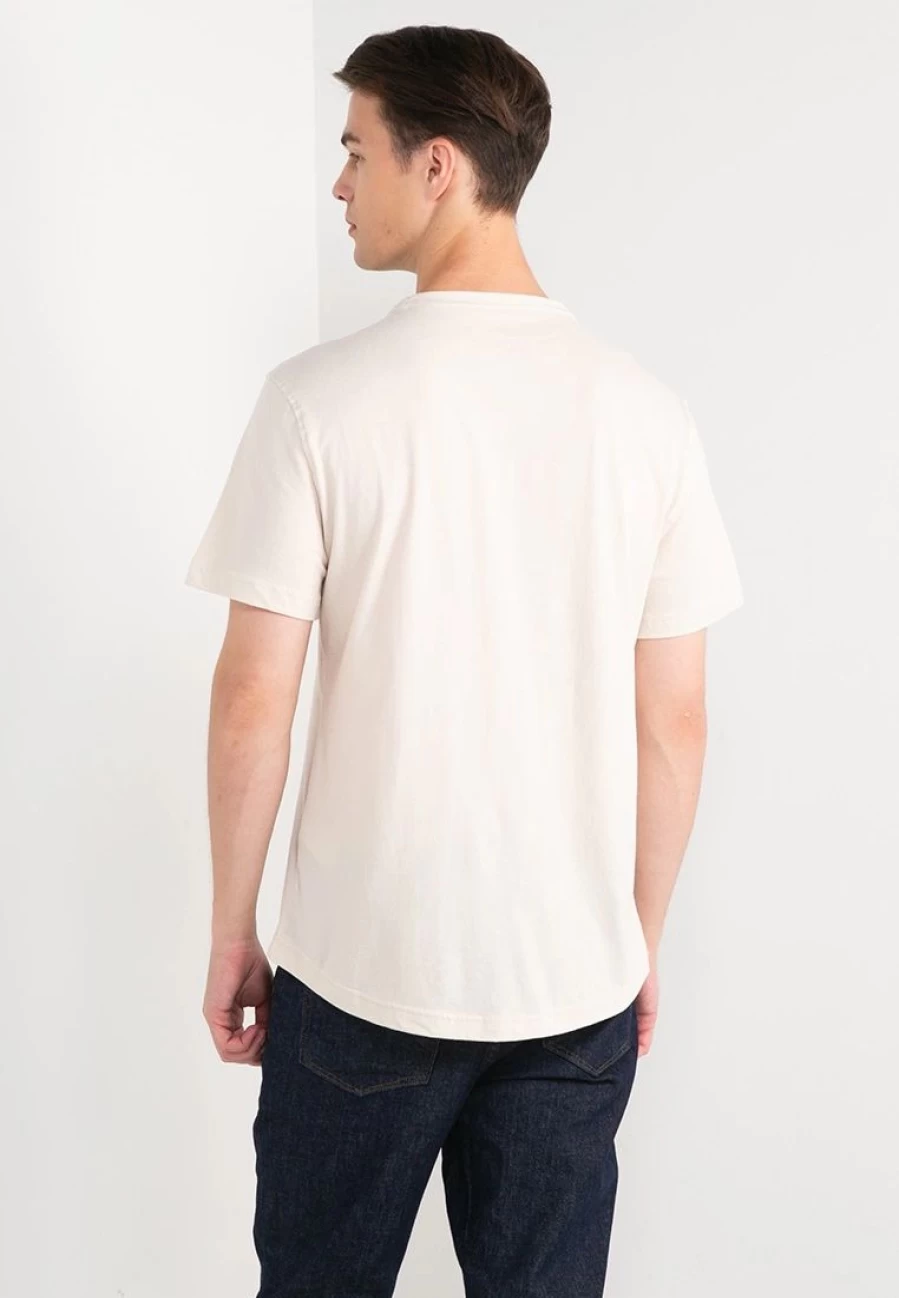 Banana Republic Organic Cotton Curved Hem Logo T-Shirt for Men - Soft Wash Crewneck Tee