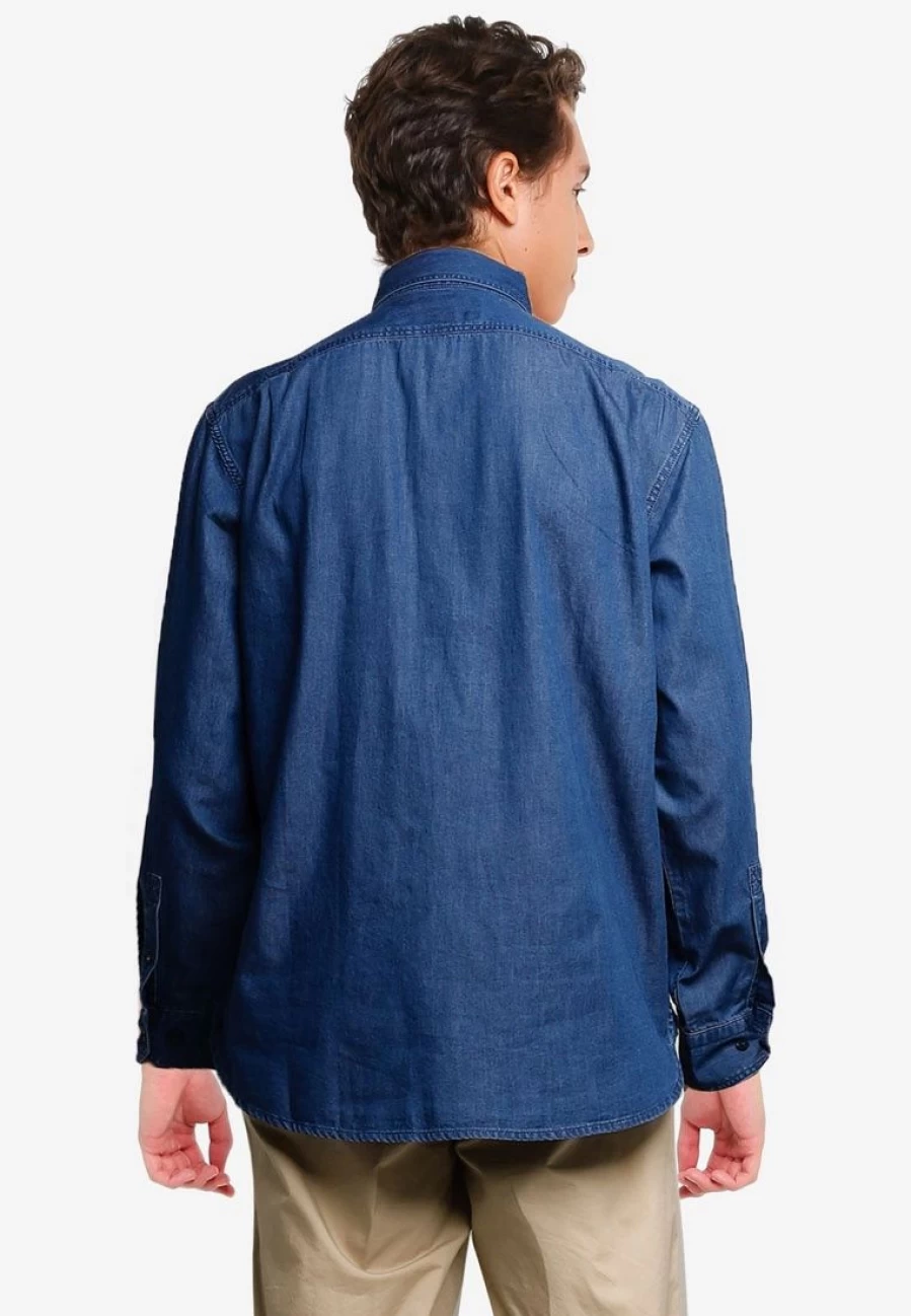 Ban Republic Men's Casual Untucked Lightweight Chambray Shirt for Everyday Wear