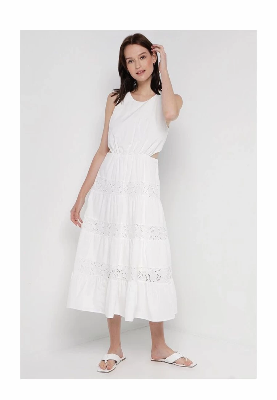 Banana Republic Lace Trim Sleeveless Midi Dress for Women
