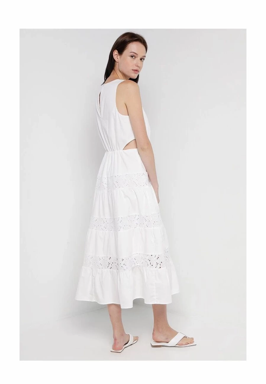 Banana Republic Lace Trim Sleeveless Midi Dress for Women