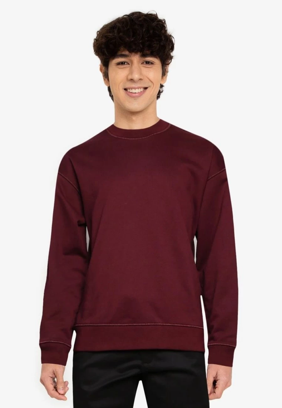 Relaxed Essential Terry Sweatshirt for Men - Soft Cotton Blend Comfort Fit Pullover