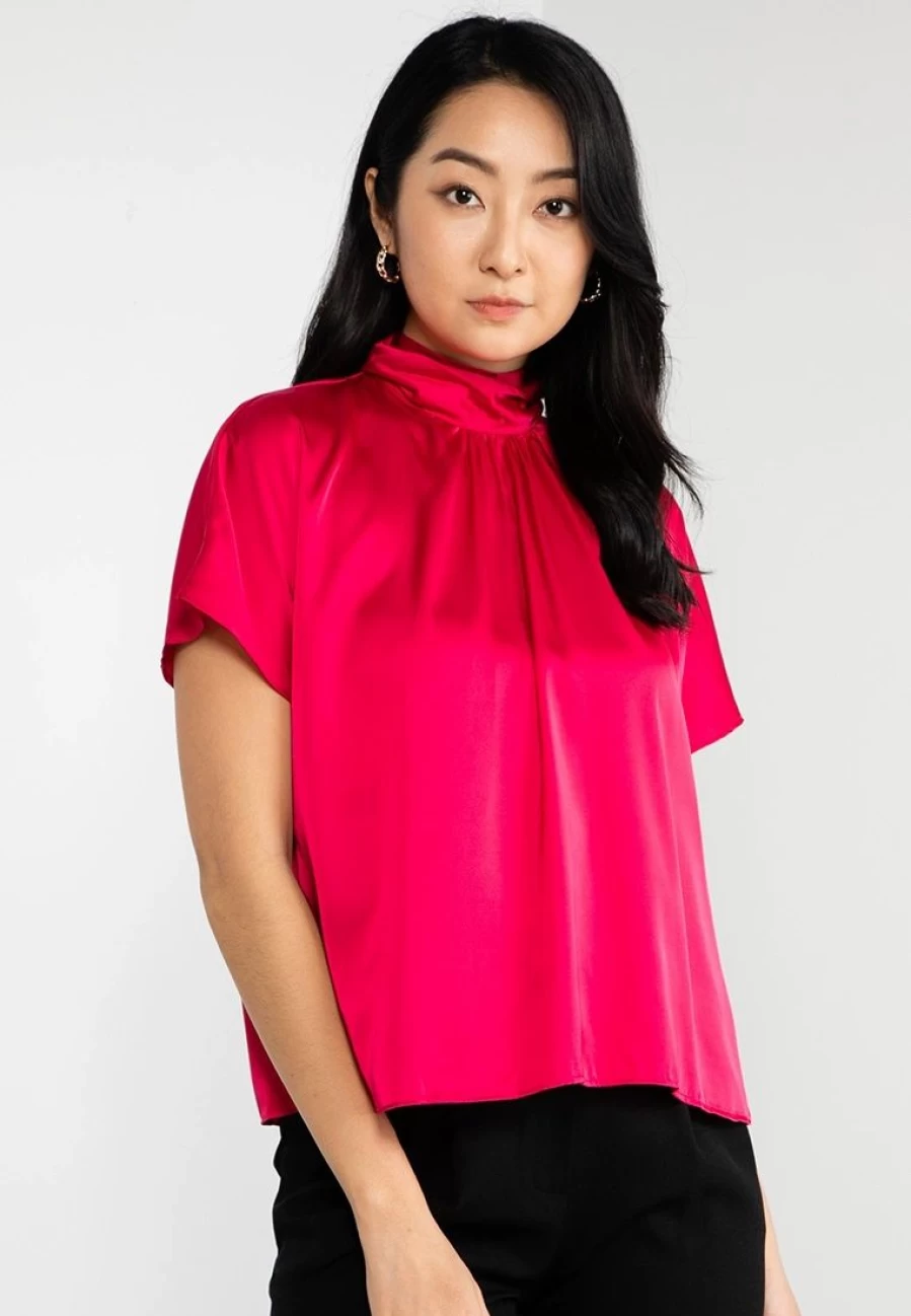 "Banana Republic Women's Scarf Neck Blouse - Elegant Casual Top"