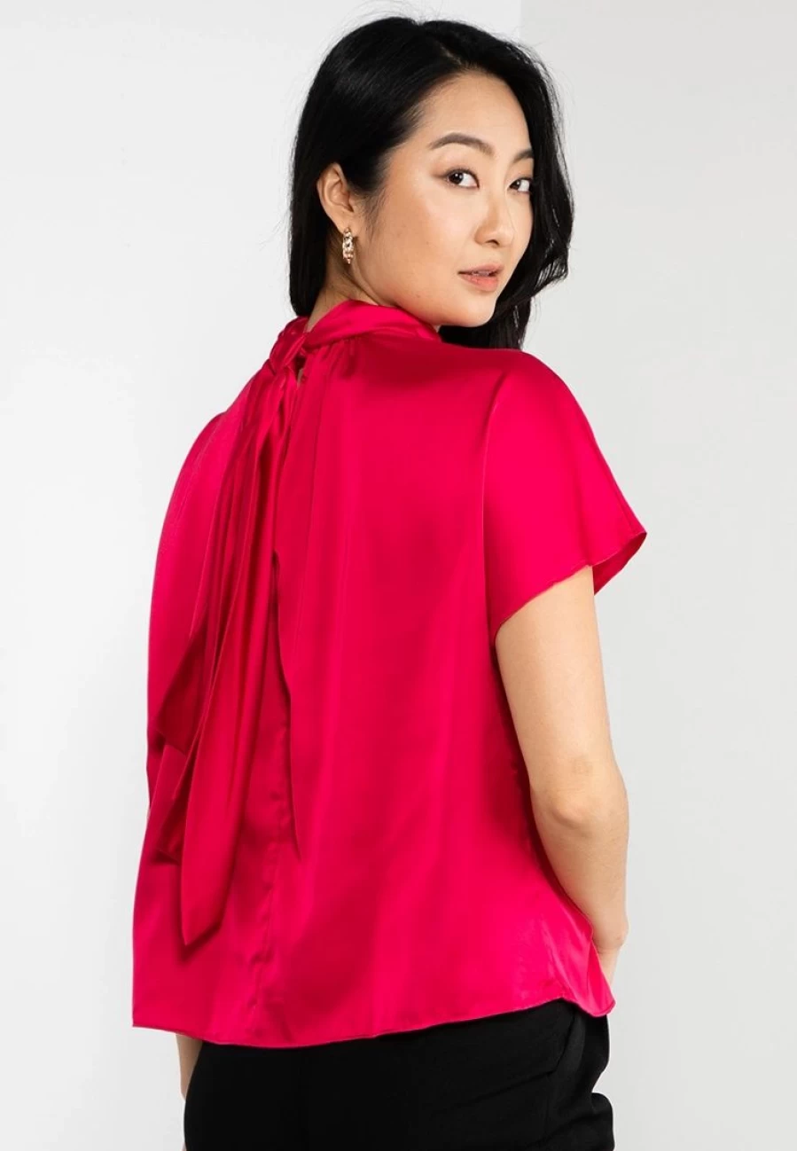 "Banana Republic Women's Scarf Neck Blouse - Elegant Casual Top"