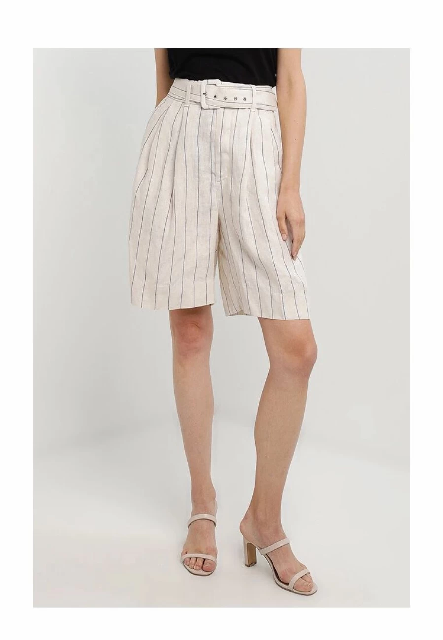 Men's Linen Bermuda Shorts - Tailored Fit - Summer Casual Shorts