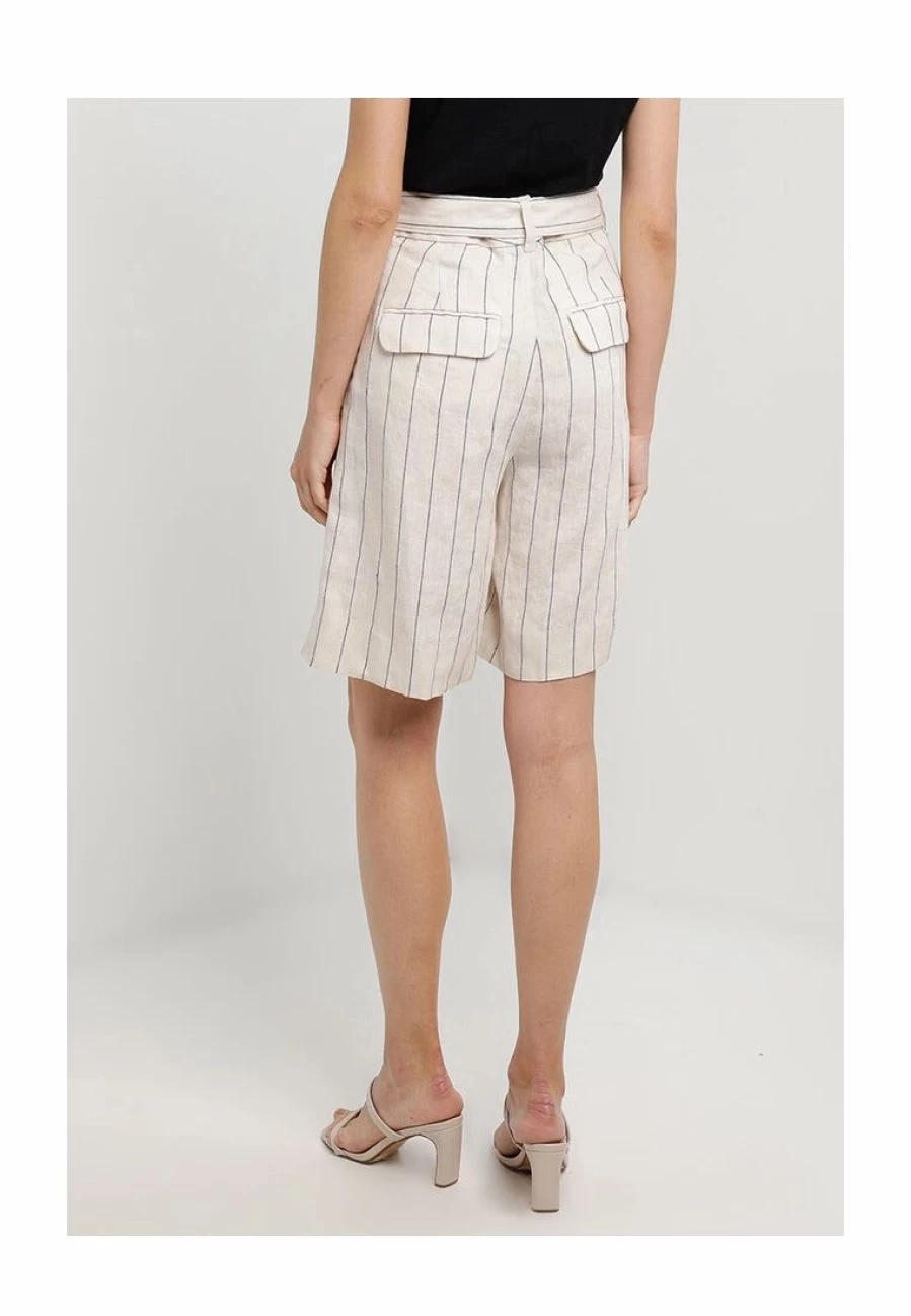 Men's Linen Bermuda Shorts - Tailored Fit - Summer Casual Shorts