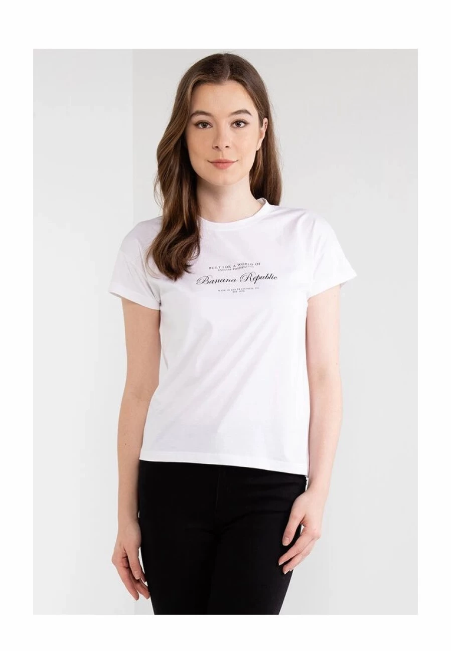 Banana Republic Vintage Script Logo Graphic Cotton T-Shirt for Men and Women