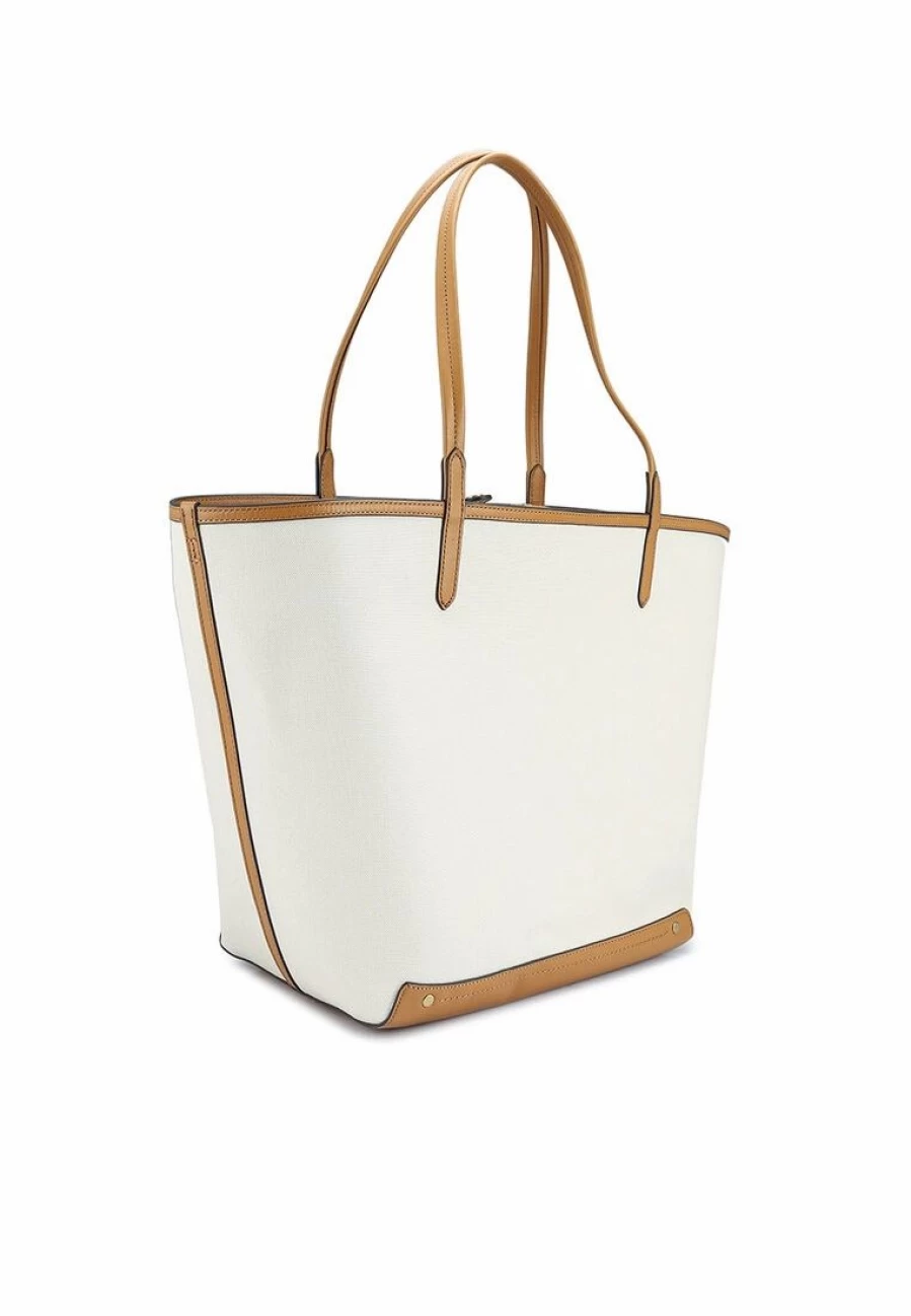 Premium Large Canvas Tote Bag with Genuine Leather Trim – Stylish & Spacious Carryall