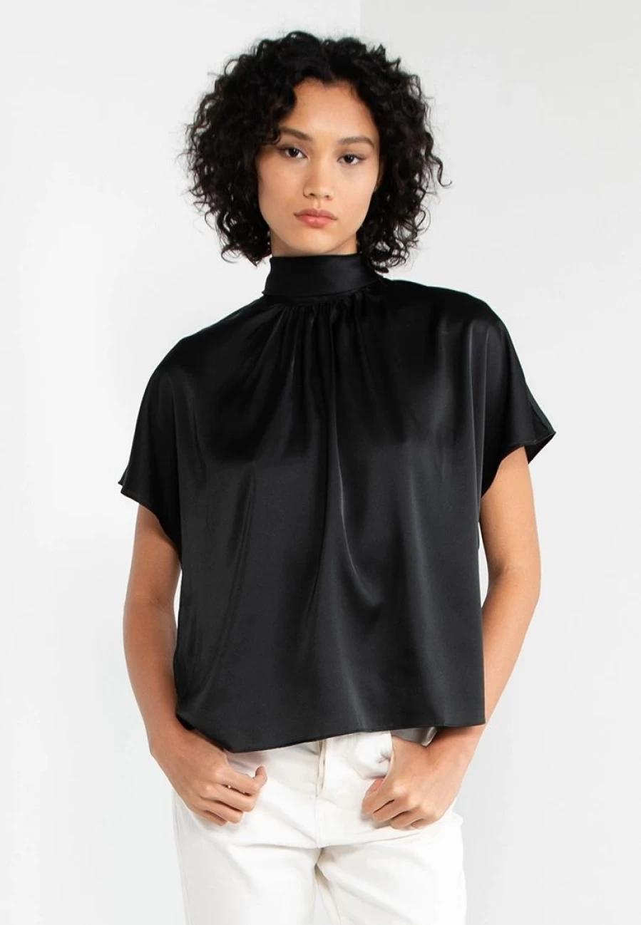 "Banana Republic Women's Scarf Neck Blouse - Elegant Casual Top"