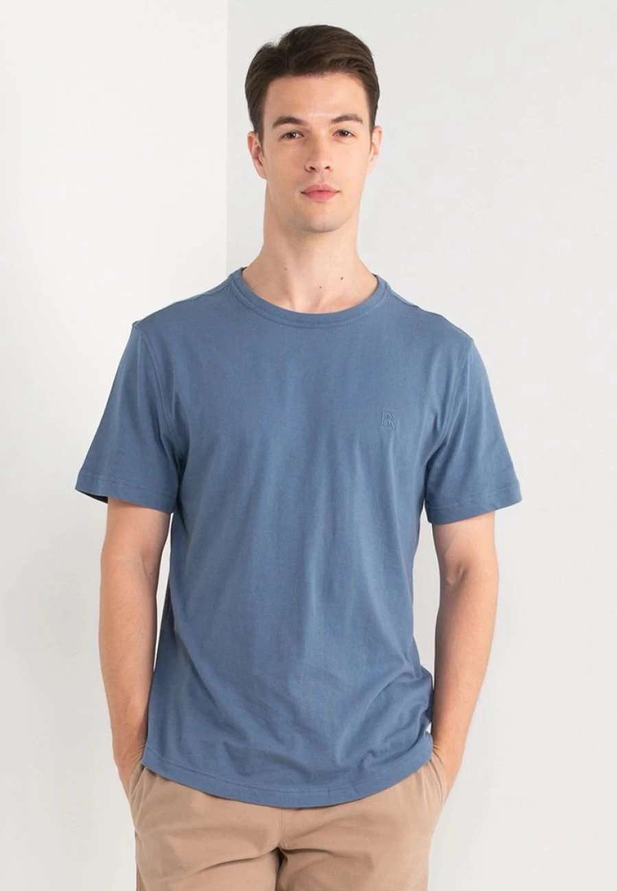 Banana Republic Organic Cotton Logo Soft Wash Curved Hem T-Shirt for Men and Women