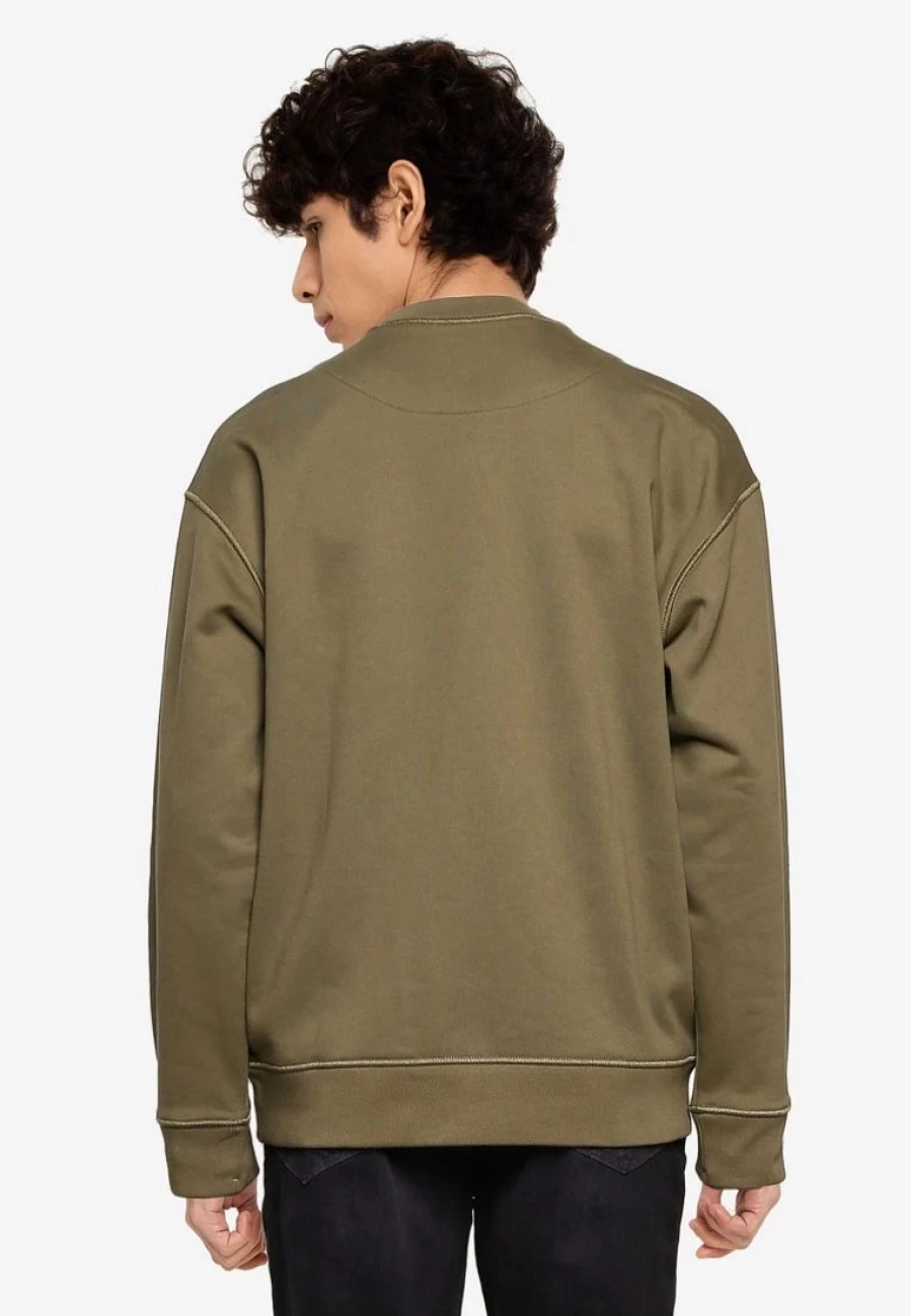 Relaxed Essential Terry Sweatshirt for Men - Soft Cotton Blend Comfort Fit Casual Pullover