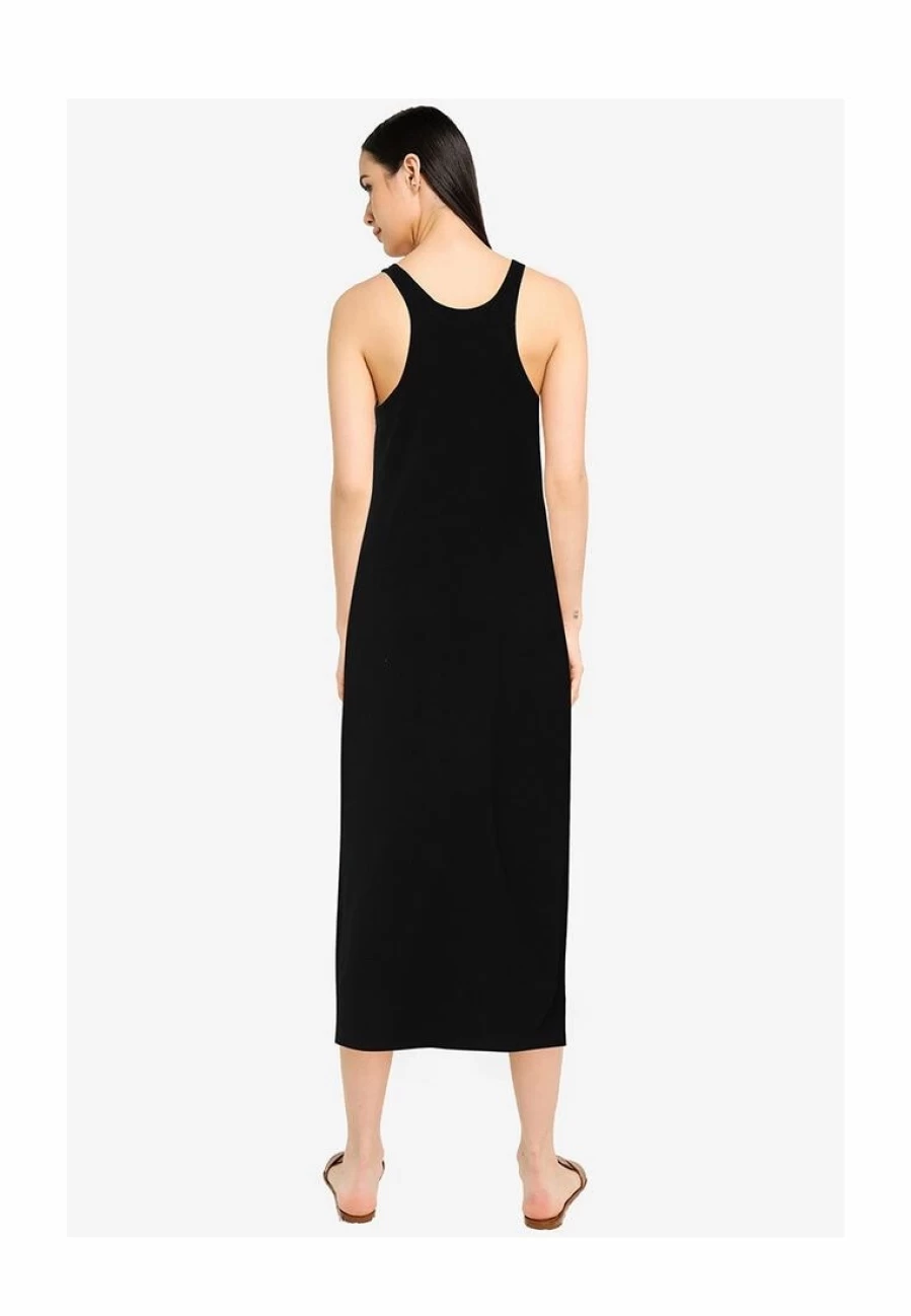 Strappy Cutaway Rib Midi Dress by Banana Republic - Elegant Sleeveless Style