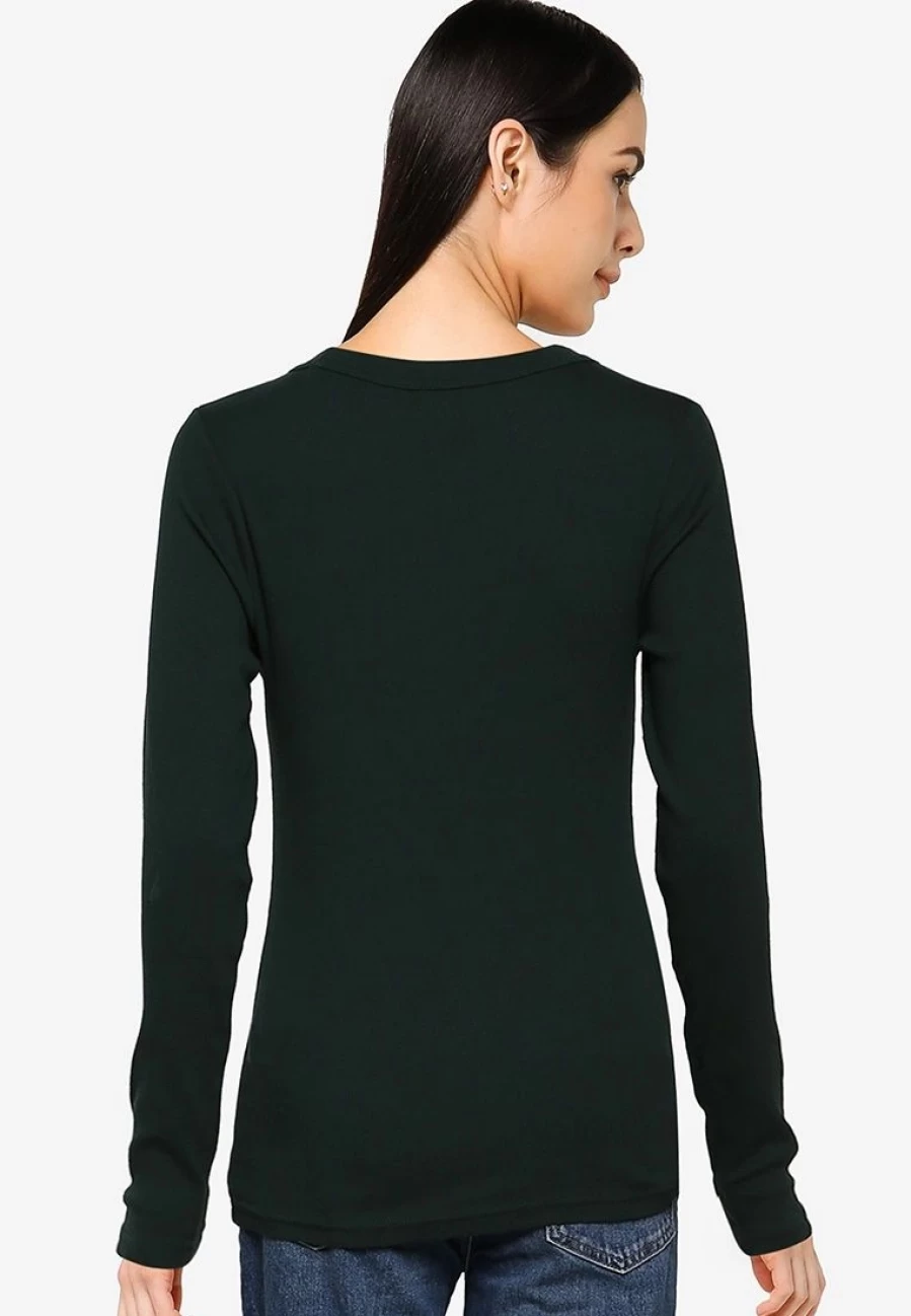 Banana Republic Long Sleeve Cotton Ribbed Crewneck T-Shirt for Men