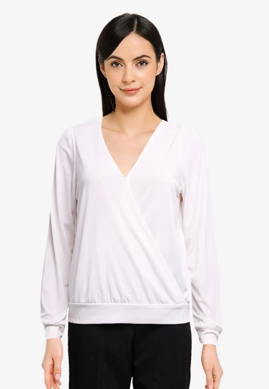 Banana Republic Wrapped Crepe Blouse with Banded Detail