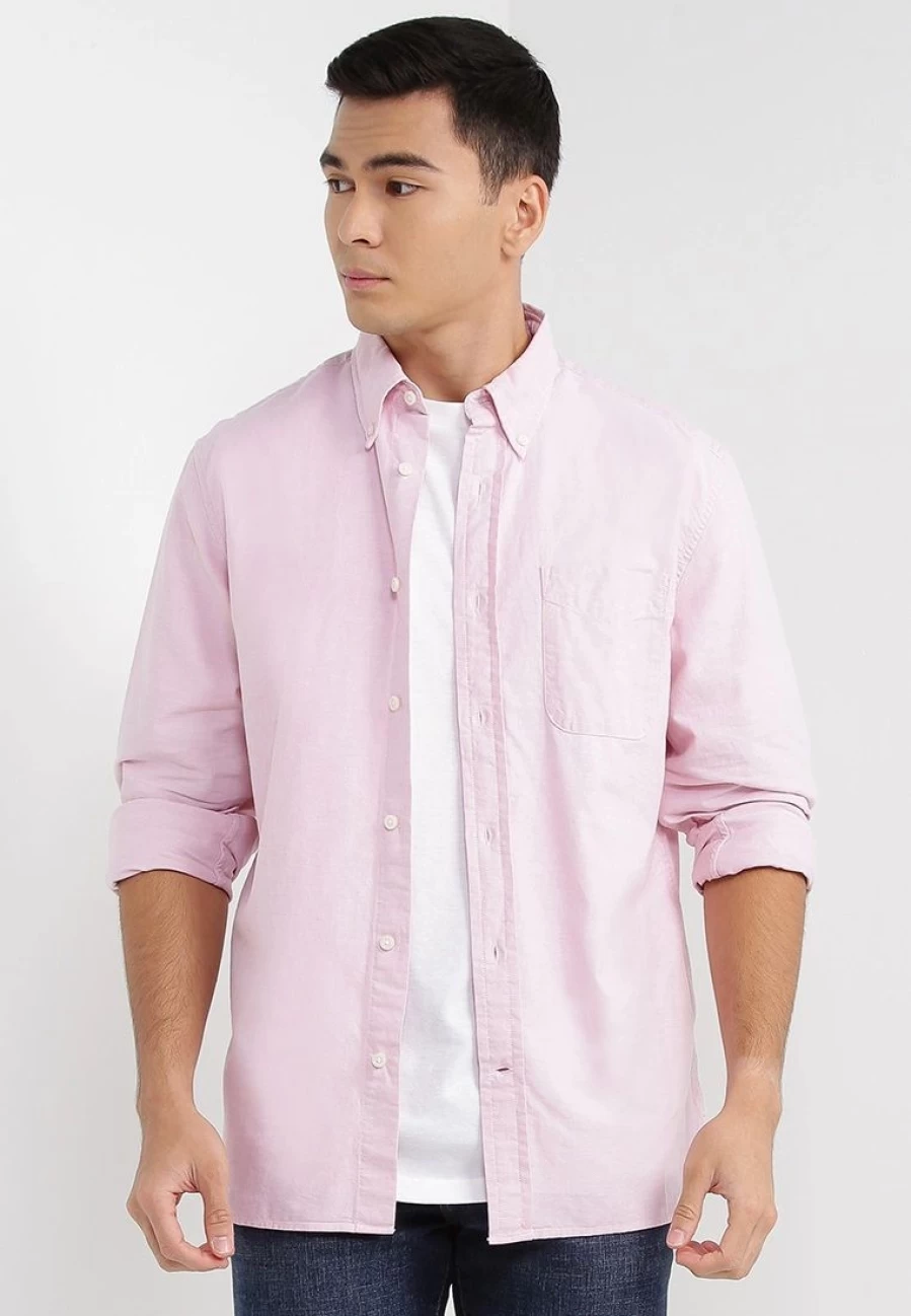 Banana Republic Men's Fall Casual Oxford Shirt - Classic Fit Long Sleeve Button-Down