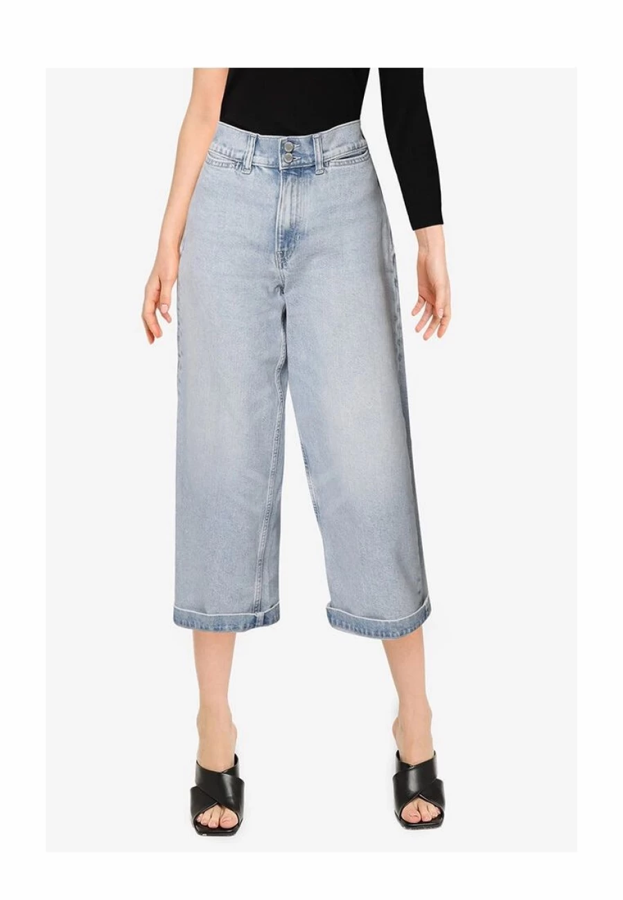 Banana Republic Beale Wash Wide Leg Cropped Jeans for Women