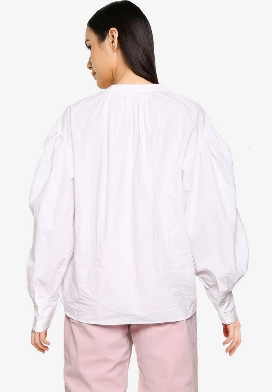 Banana Republic Long Sleeve Poplin Blouse with Voluminous Sleeve Detail