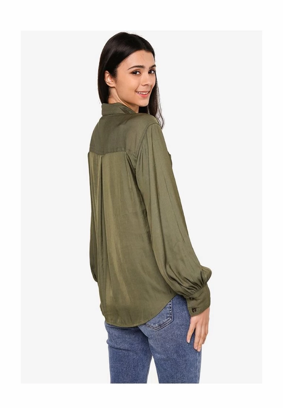 Banana Republic Flowy Twill Safari Shirt with Volume Sleeves