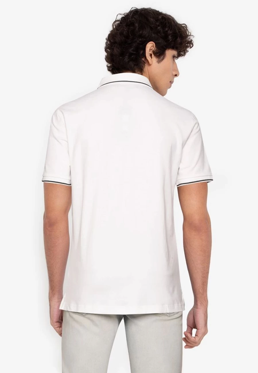 Luxury Jacquard Stripe Polo Shirt for Men - Premium Knit Fabric - Classic Chest Design