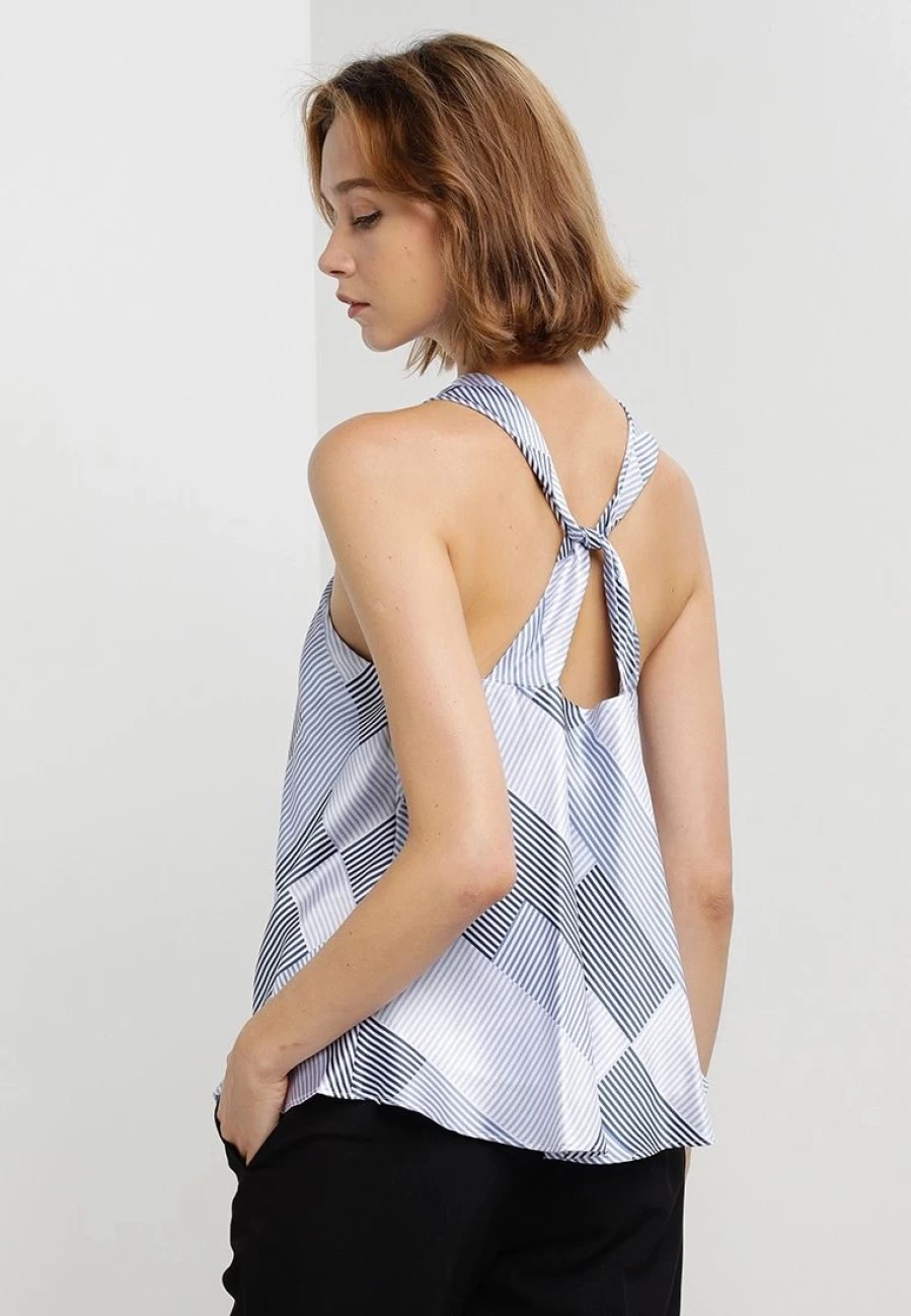 Banana Republic Silk Halter Top with Drape Neckline