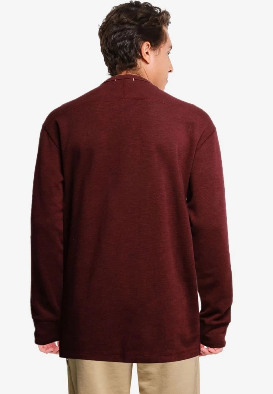 Men's Slim Fit Henley Sweater - Soft Double Knit Fabric - Casual Pullover Top