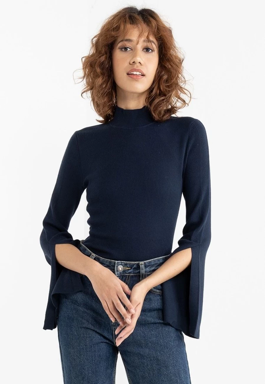Banana Republic Women's Flavia Mock Neck Sweater - Soft Knit Pullover Top for Women
