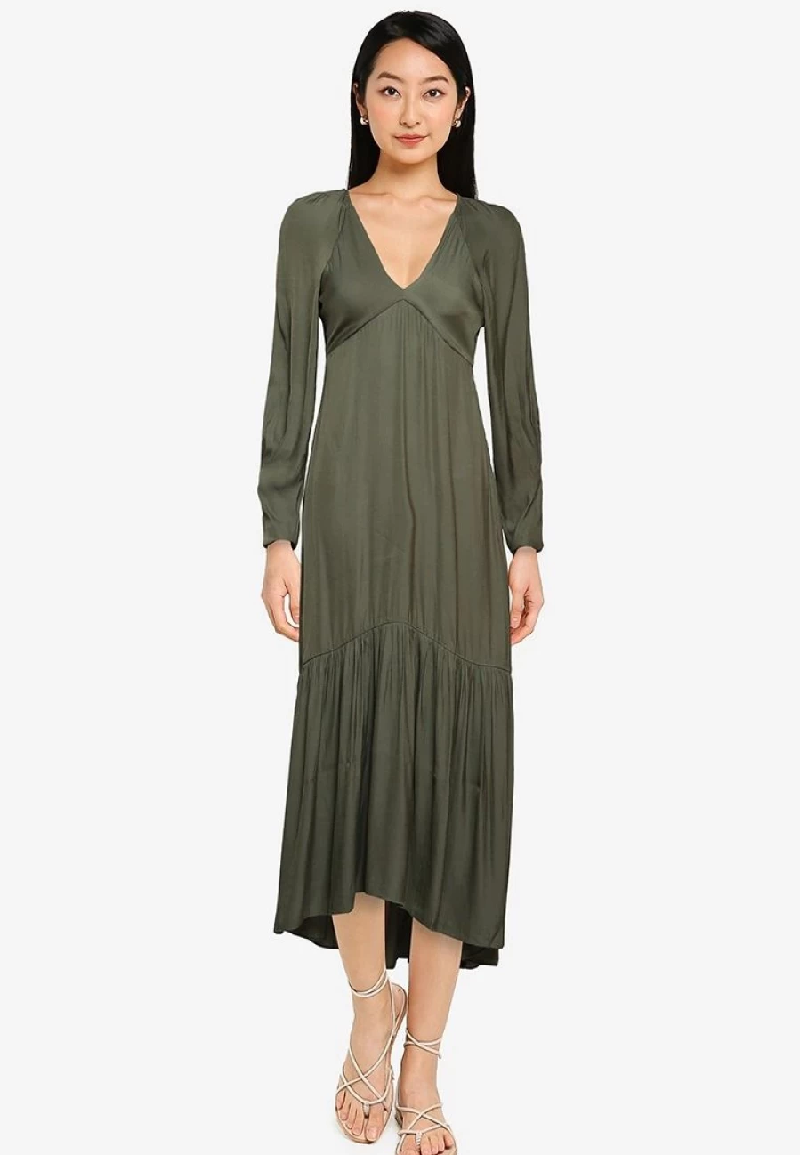"Elegant Flounce Hem Maxi Dress for Women - Stylish Summer Boho Chic Flowy Long Dress"
